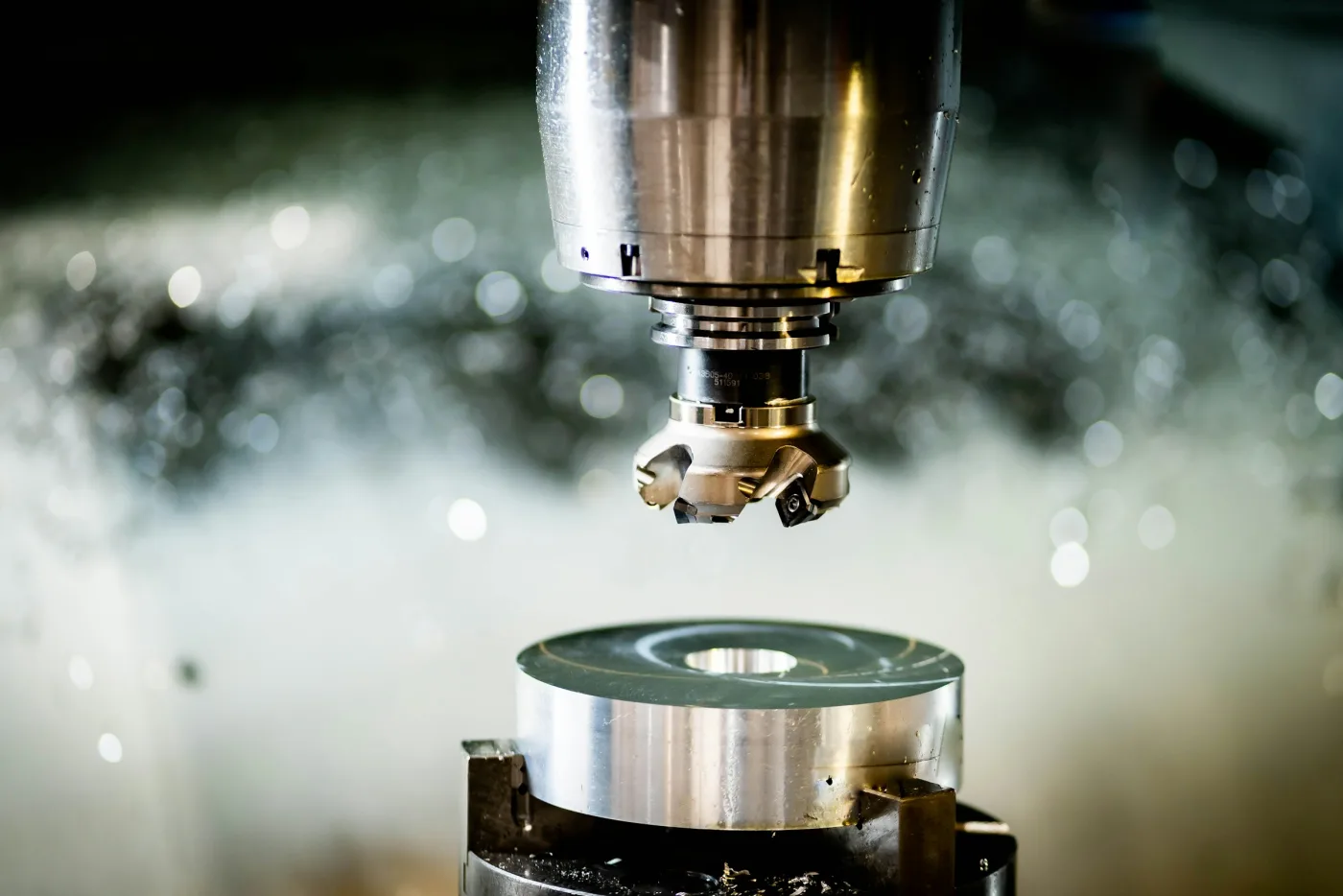 Five-axis CNC machining of a precision defense component